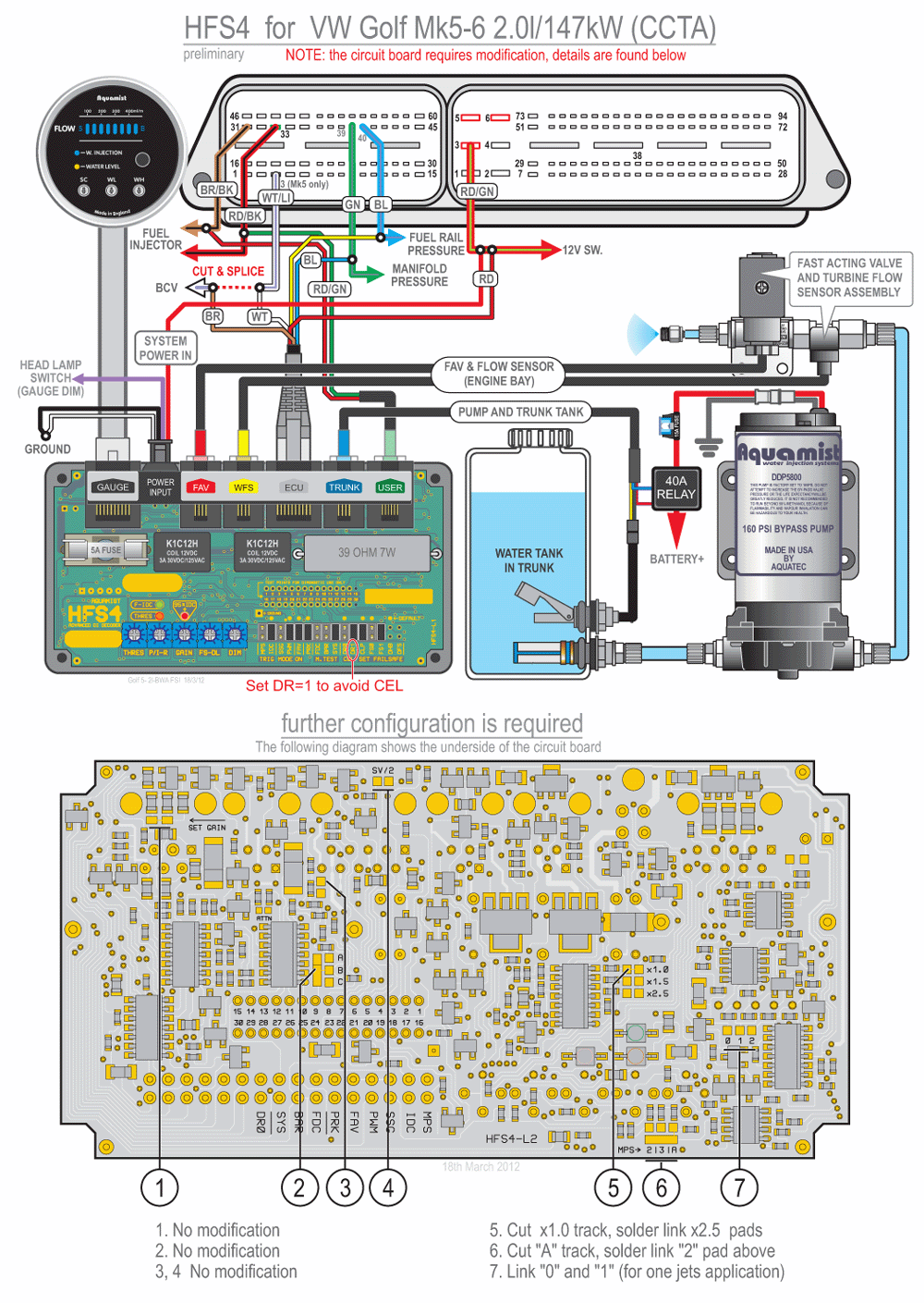 Aquamist HFS4 installation pictures. - VW GTI MKVI Forum ... mk6 jetta wiring diagram 